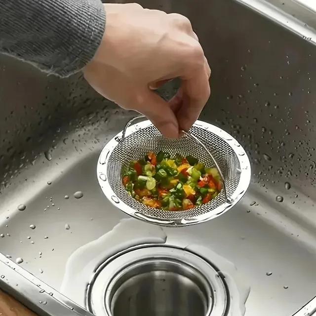 1pc Kitchen Sink Strainer W/Handle, RV Kitchen Sink, Sink Waste Strainer, Stainless Steel Sink Dishwasher Hopper, Restaurant Sin 6