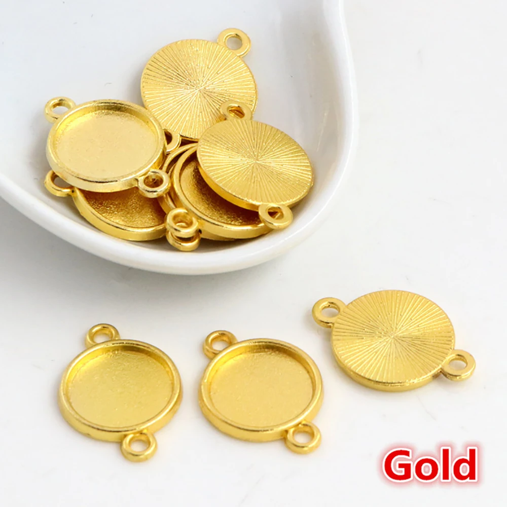 Classic Multi-Size Color-Plated Cabochon Pendant Base
