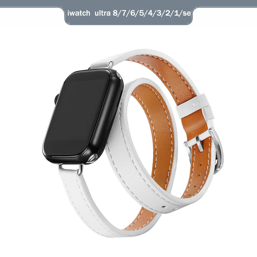 Luxurious Double Tour Leather Strap
