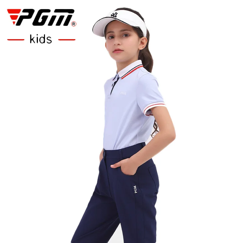Pgm Golf Clothing Summer Girl Golf Tshirt Short Sleeve Golf Shirts Comfortable And Breathable