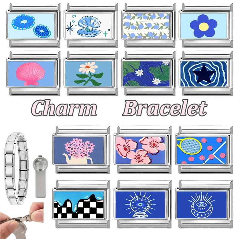 Stainless Steel Charm Bracelet for DIY Fashion Jewelry