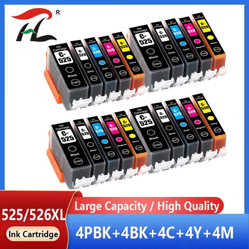 Pack De 10 Cartouches D'encre Compatibles Canon - Pour PIXMA IP4850, MG5200, MG5350, MG8150, MX715
