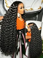 Perruques Lace Front 13x6 HD Loose Deep Wave en Cheveux Humains, Noir Naturel, Cheveux Humains Brésiliens, Perruque Frontale Water Deep Wave en Cheveux Humains 1