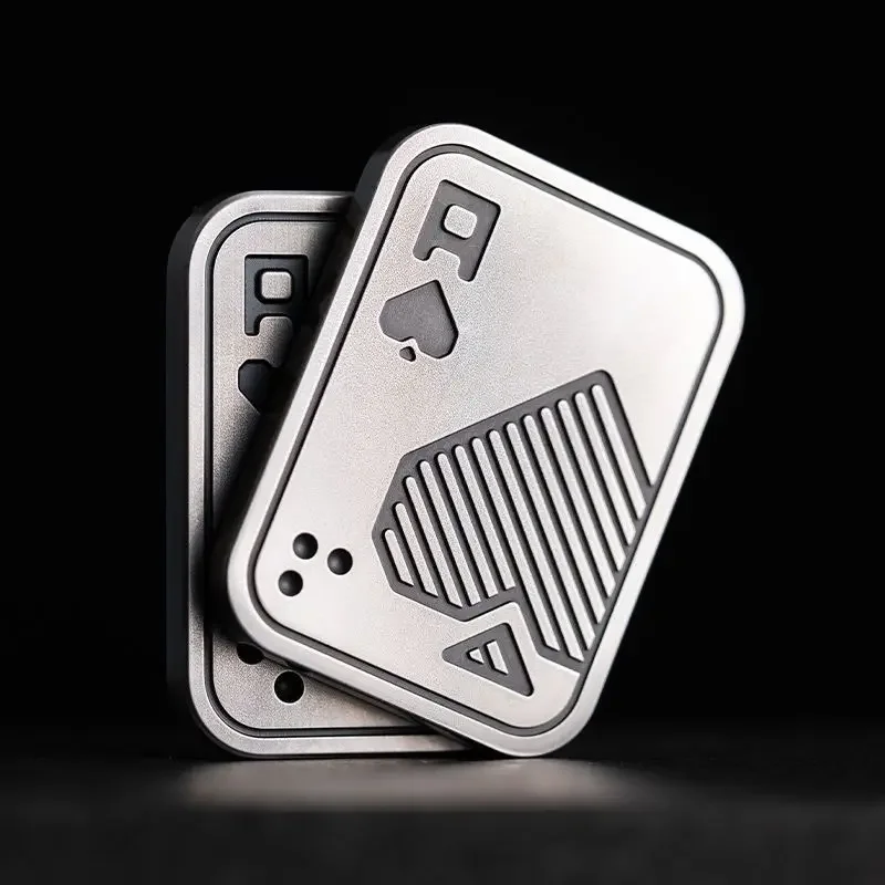 New Metal Poker Push Card Metal EDC Hand Spinner Fidget Spinner Toy Autism Sensory Toy Relieves Stress Fidget Toy