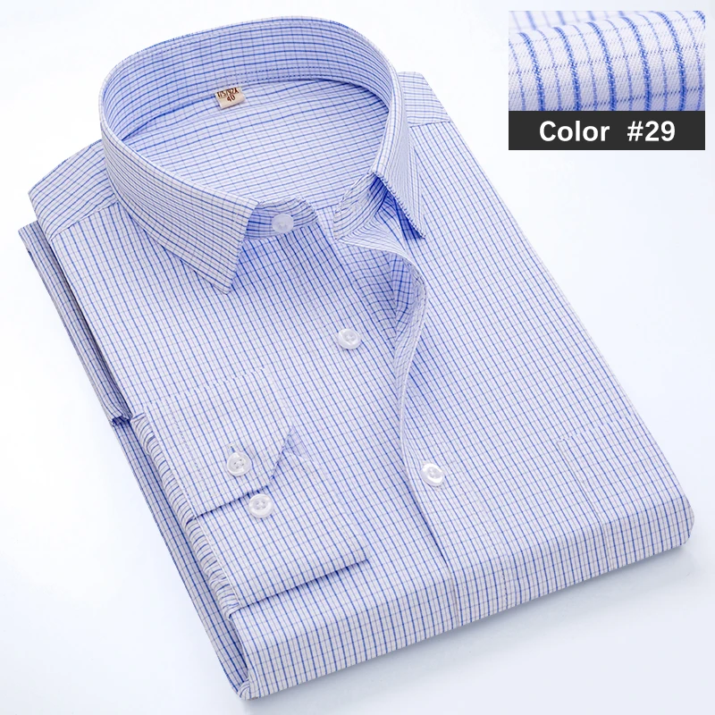 Men's Classic Blue Striped Long Sleeve Casual Shirt