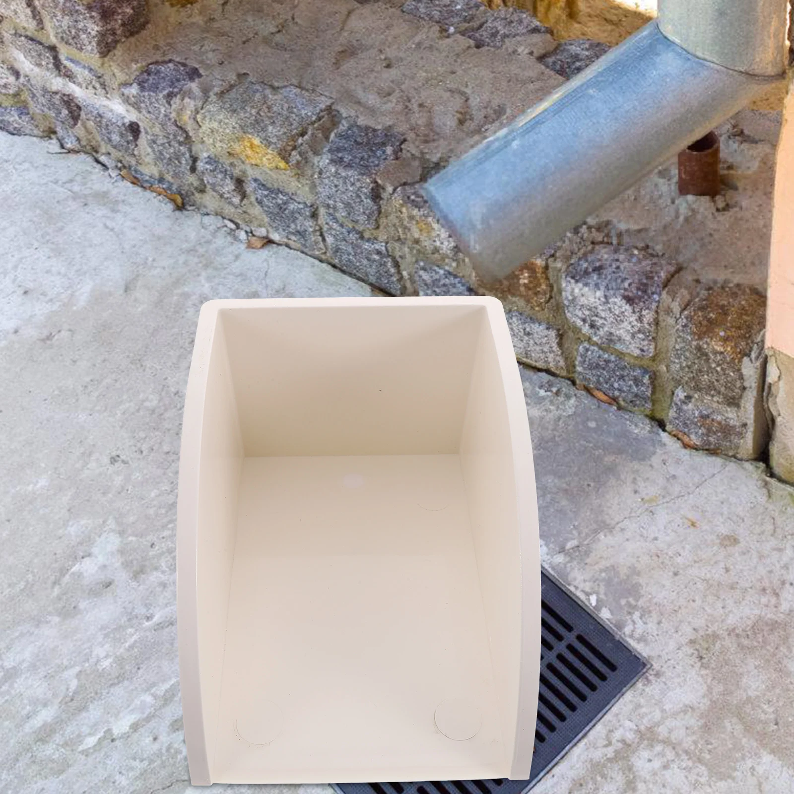 Water-collecting Dustpan Tray Yard Drainage Systems Rainwater Gutter Splash Proof Board Guards Spout Extender Pvc Pool