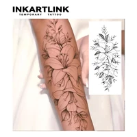flowers Temporary Tattoo,Lasts To 15 Days New Technology Magic Waterproof Semi Permanent Sticker. 2
