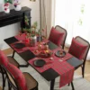 Christmas Table Runner Scottish Tartan Plaid Home Dinning Table Decoration Tablecloth For Festival Christmas Party Table Cover 6