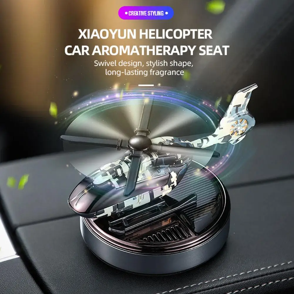 Automatic Rotation Car Solar Air Freshener Helicopter Model