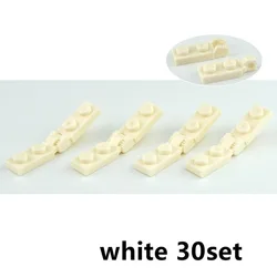Double-Sided Base Plate Set for Building Blocks - Classic Small Bricks Toy Construction Mat (White 30 sets)