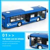2.4G 6CH Remote Control Bus with Open Door LED Light Realistic Sound Simulation RC City Car Electronic RC Vehicle Boys Gift Toy 2