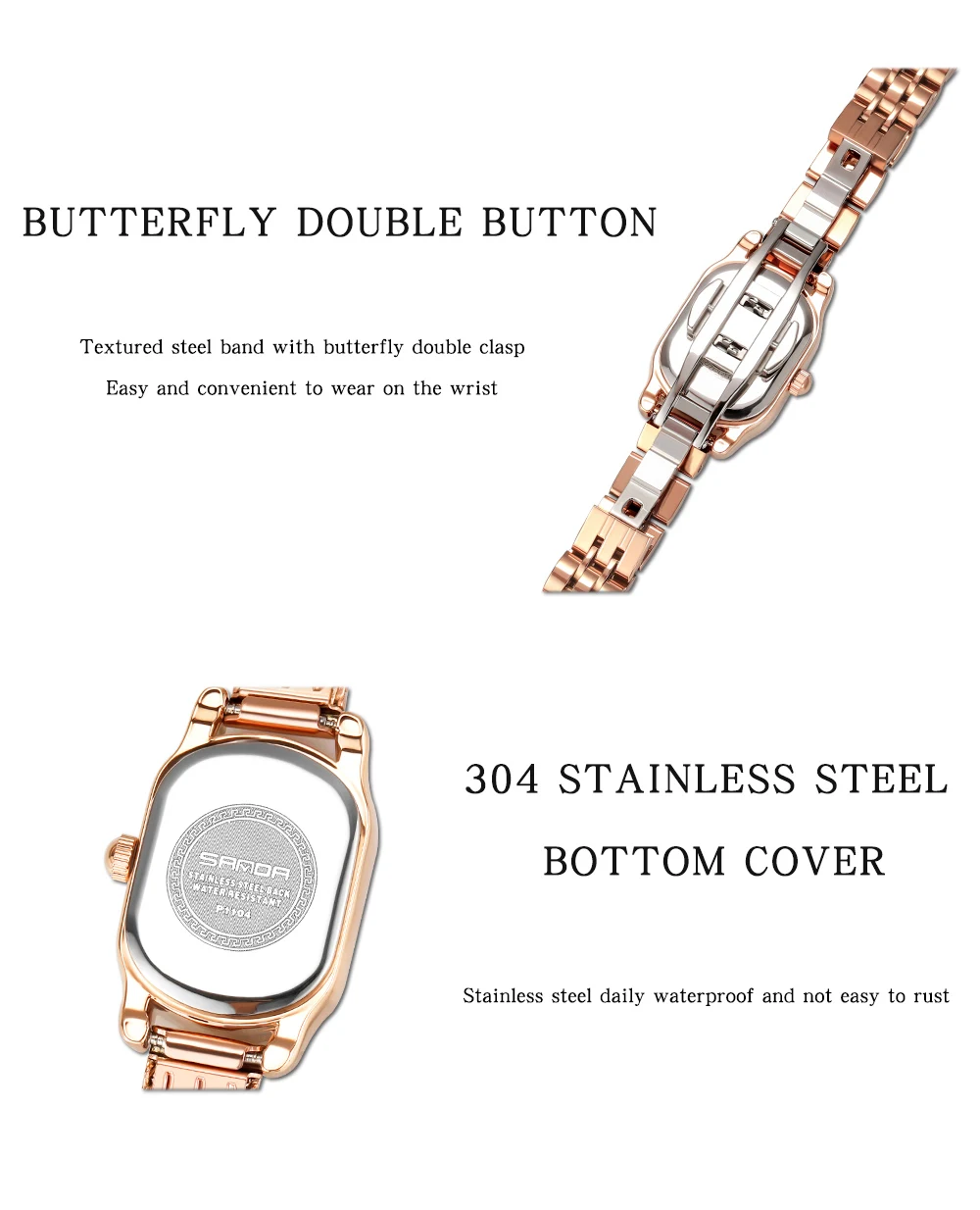 Sanda 2023 Fashion Square Women Watches Ladies Wristwatches Simple Steel Mesh Luxury Quartz Wristwatch Relogio Feminino p1104