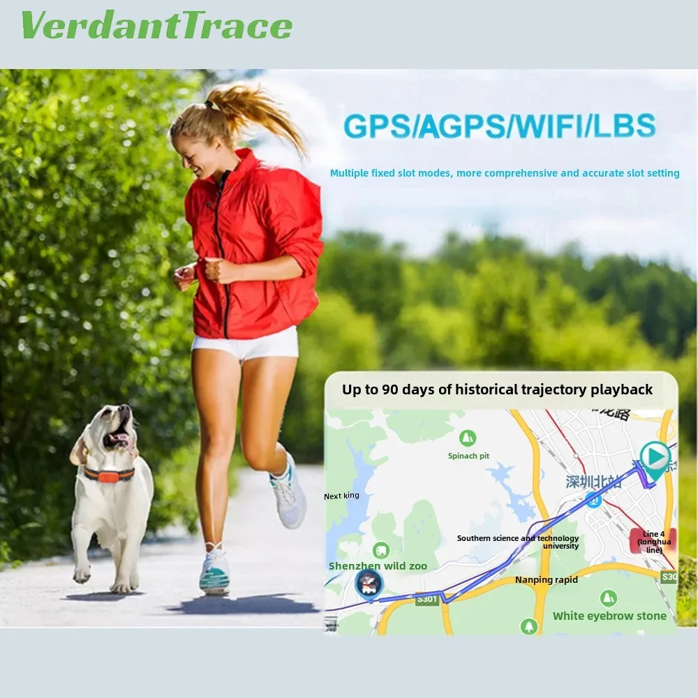 4G GPS Pet Tracker Waterproof Anti-Loss Collar Device for Dogs Cats Sheep Real-Time Location & Activity Monitor Farm Home Use