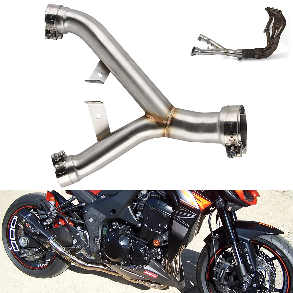 Motorcycle Race Exhaust Mid Pipe Link Middle Pipe Downpipe for Kawasaki