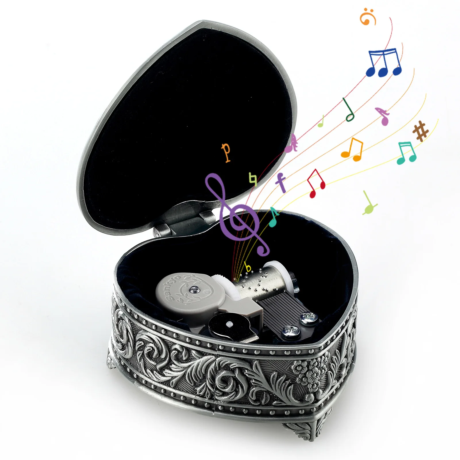 Sinzyo Davy Jones Metal Wind Up Antique Jewelry Musical Boxes Christmas Birthday Valentine's Day Gift 2