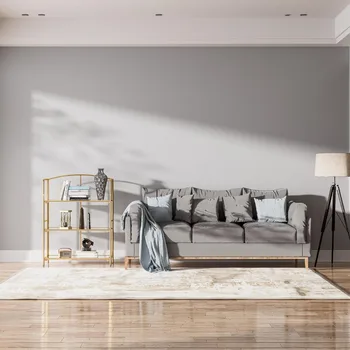 Book Shelf 3 Tier Gold Bookshelf Free Shipping Metal Book Shelf for Storage Folding Bookcase for Office Organization and Storage 4