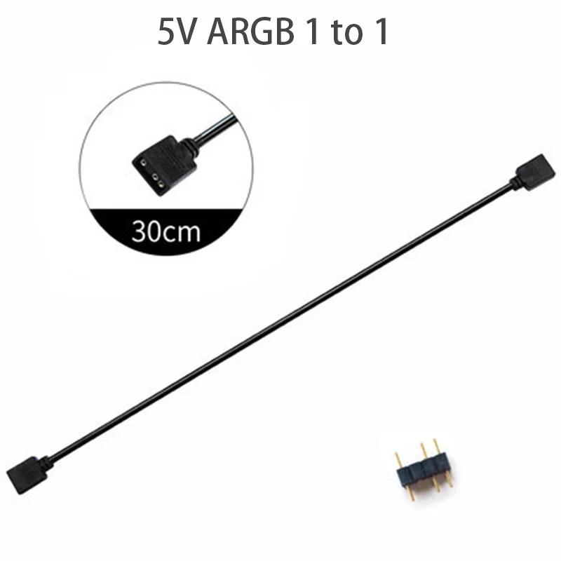 Cabo de sincronização da placa-mãe 4PIN 12V RGB 3PIN 5V ARGB 1 a 2/1 a 3/1 a 4/1 a 5 linha de extensão