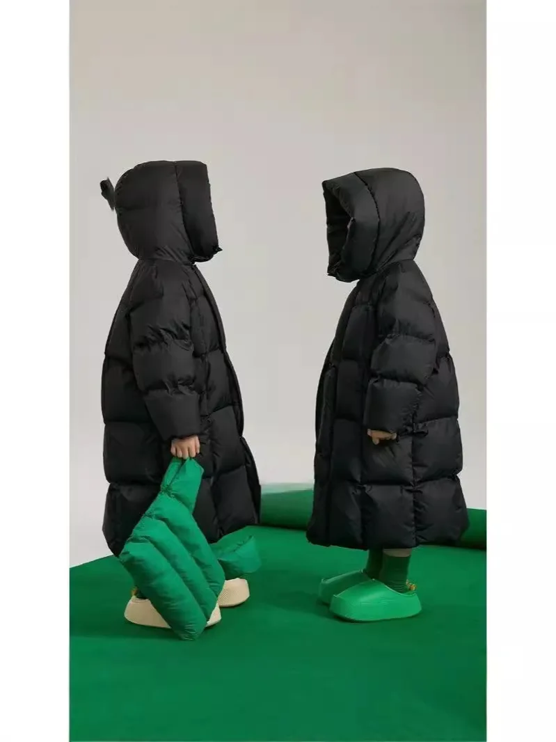 Children Jackets Girls Coat Winter Hooded Long Coat for Boys and Girls
