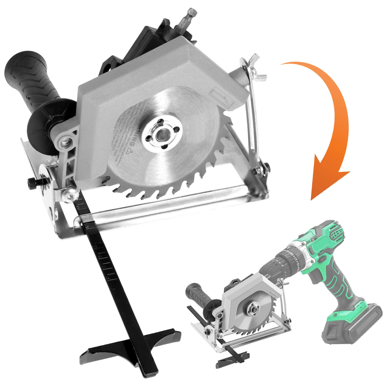 

Electric Drill to Electric Circular Adapter Set 0-45° Adjustable Angle High Accuracy Non-slip Electric Drill To Cutting Machine