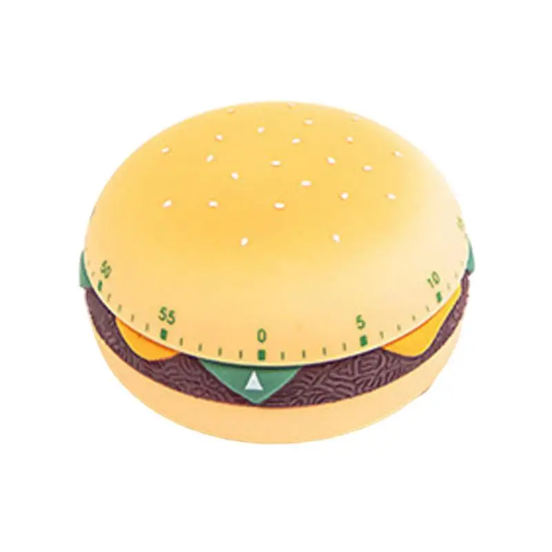 

Kitchen Cooking Timer Burger Shape 60 Minutes Mechanical Timer Management Timer Alarm Clock Cooking Baking Tool