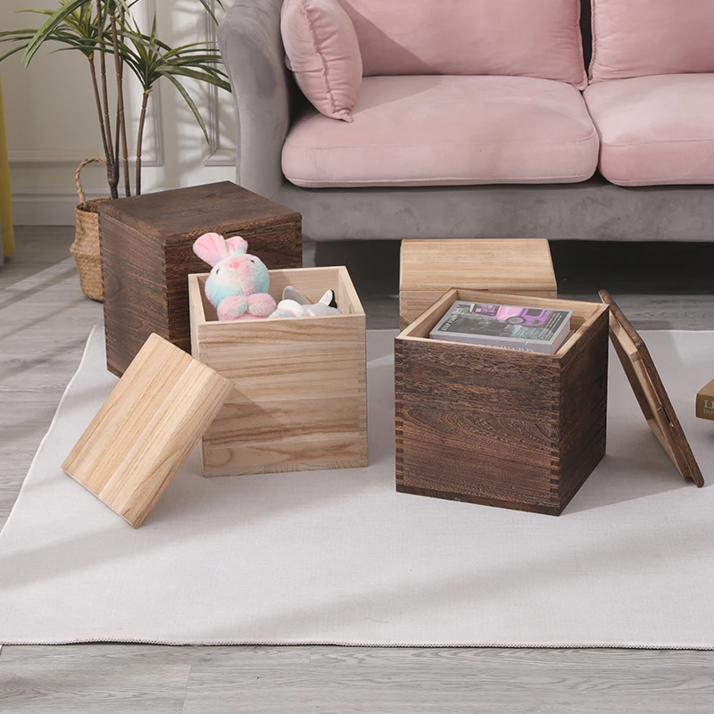 Ripostiglio Sgabello Per Piedi Salone Quadrato Mobile Ufficio Salvaspazio Semplice Sgabello Per Piedi Italiano Mobili Ergonomici In Legno Sgabello