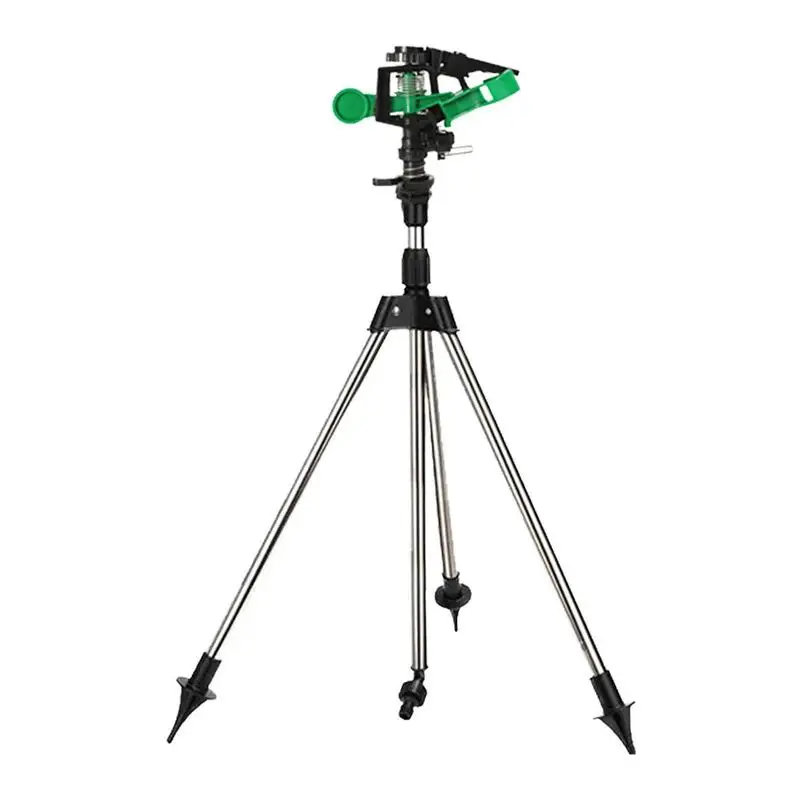 

360 Rotary Irrigation Sprinkler Head With Tripod Telescopic Support Automatic Rotating Sprayer Garden Lawn Watering Sprinkler