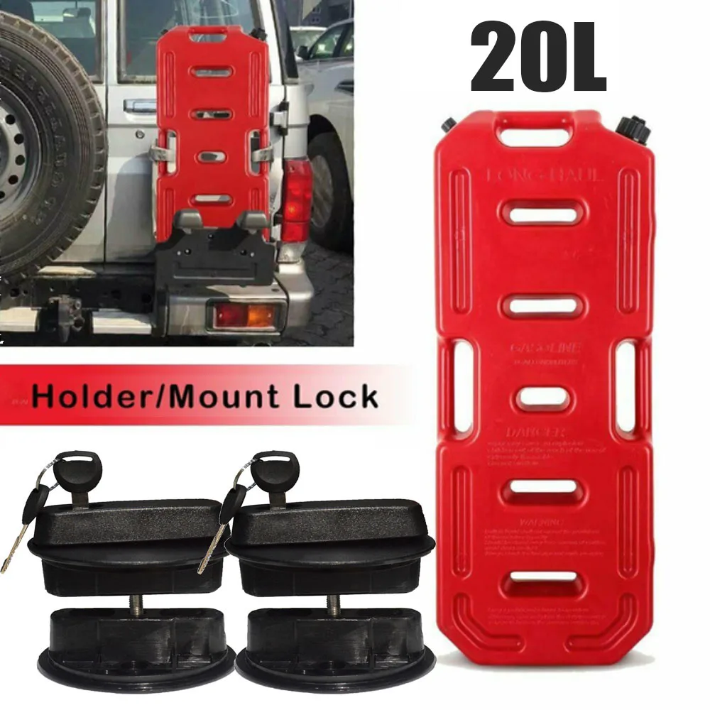 20L Jerry Can Gas Diesel Petrol Fuel Tank Oil Container Black Car Motorcycle Spare Petrol Oil Tank Backup Fuel-jug With Lock&Key