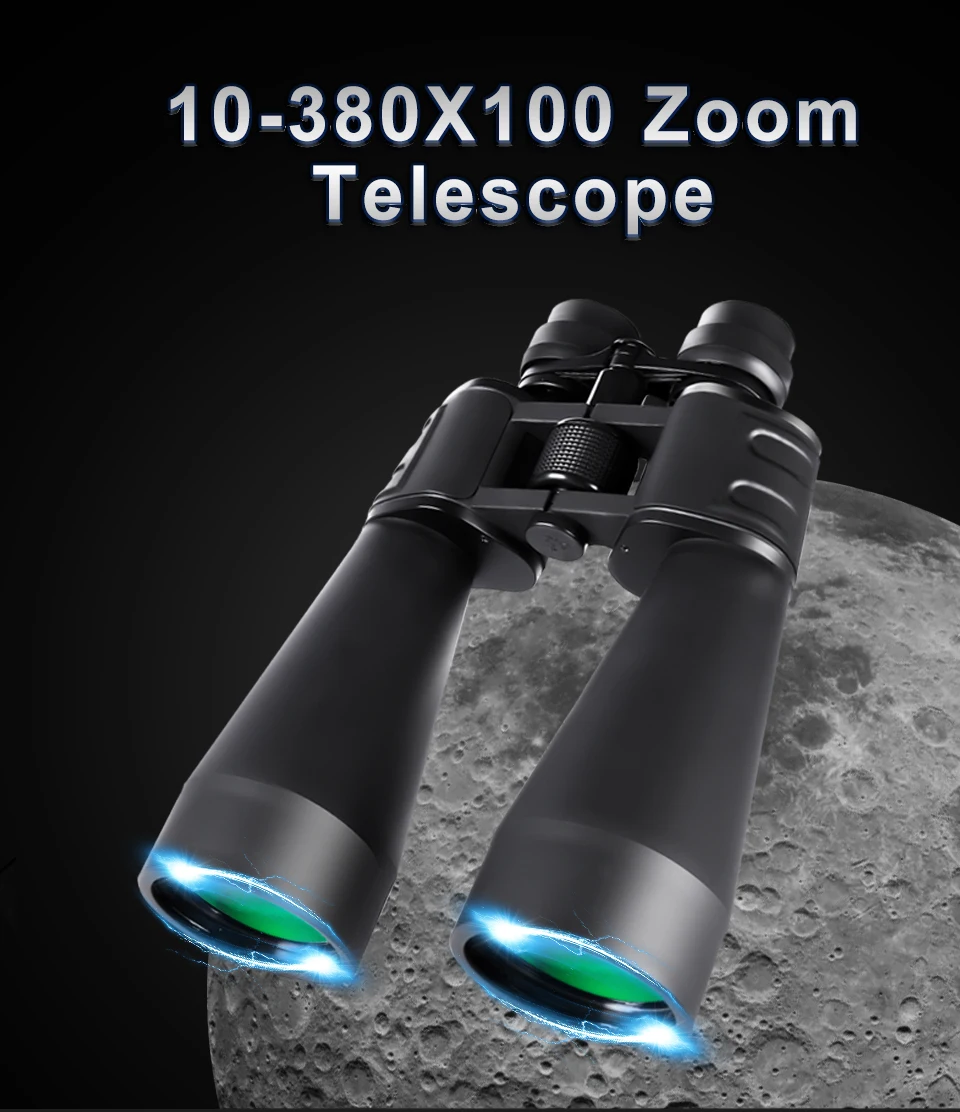 

10-380x100 Powerful Binoculars Long Range Professional Telescope HD Waterproof Zoom Binocular for Outdoor Hunting binoculo охотa