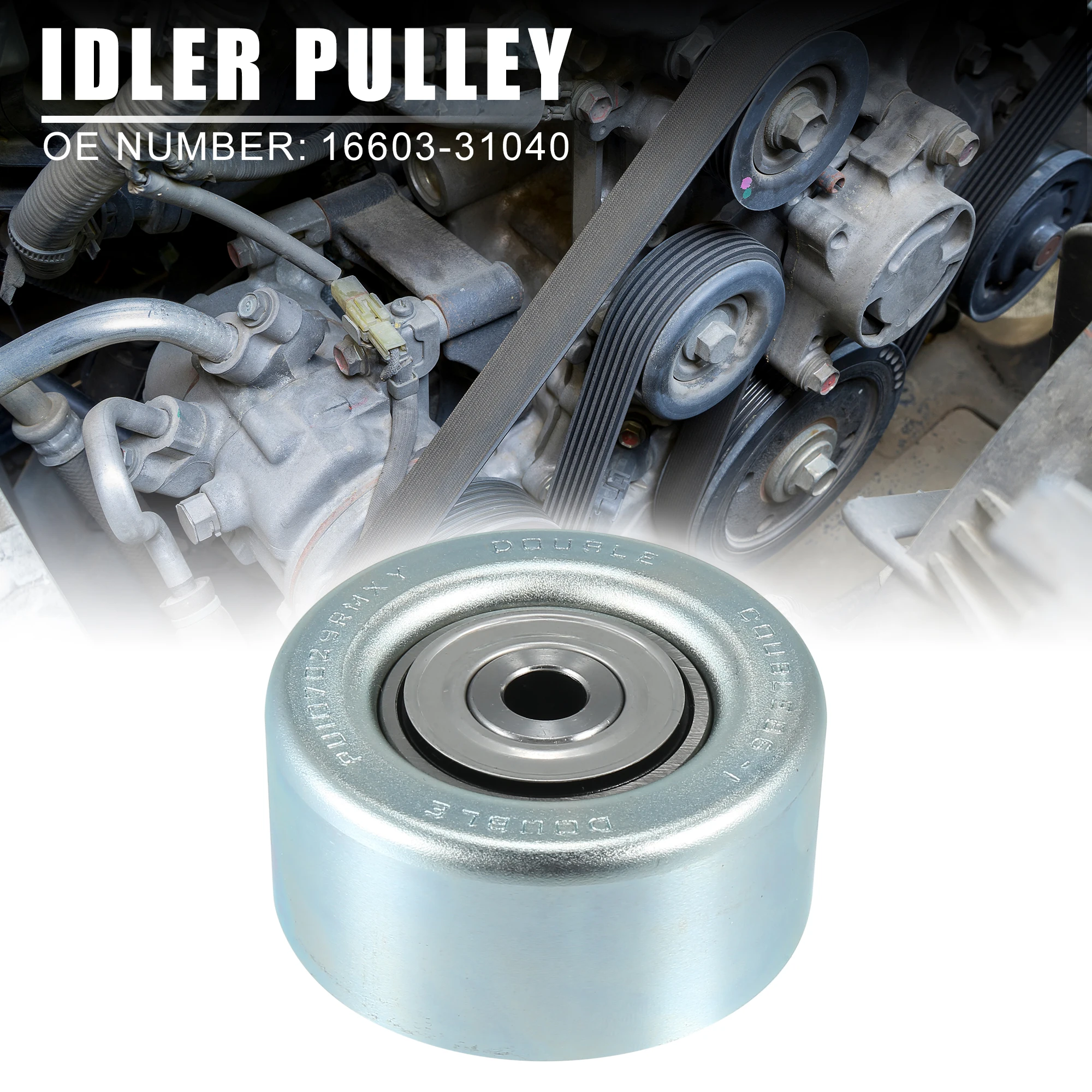 uxcell 1660331040 Car Drive Belt Idler Pulley Crankshaft for Toyota