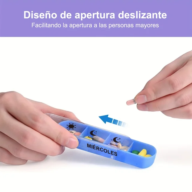 Pastillero De 7 Días Am Pm H Tablet Medicamento Contenedor Iser Dispensador Stora Portable