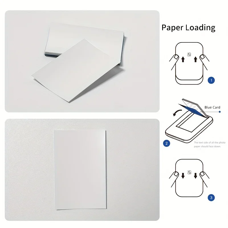Photo Paper Printer Sticker Paper Printing Paper Thermal Printer Paper 2x3 Inch Sticky-Backed Photo Paper For HPRT MT53 Pocket Printer