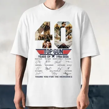 Fighter Jet 40th Anniversary Movie Graphics Men Women T-Shirt 2026 Summer New Classic Retro Aviation Team Tees