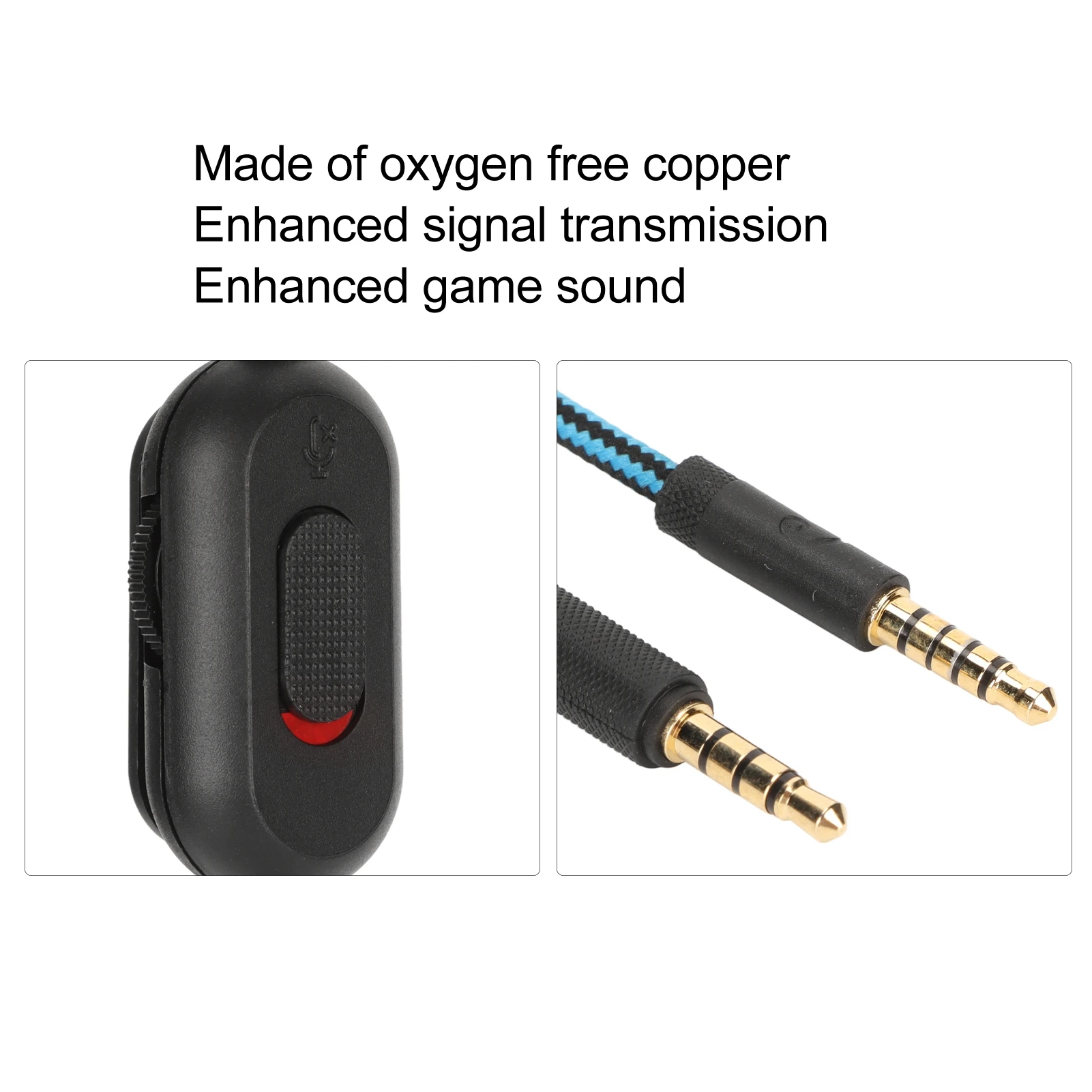 200CM Audio Headphone Cable Cord Fit For Logitech GPRO X G233 G433 Headphone Lines Headset Wire with Volume Control and Mute