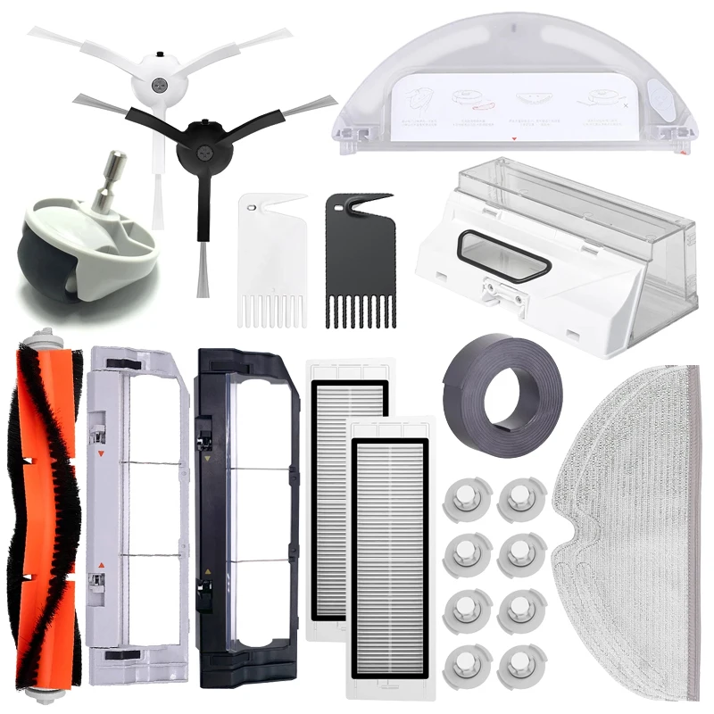 XiaoMi Roborock S5 S50 S51 S55 S6 S60 S6 순수 진공 청소기 예비 부품 HEPA 필터 걸레 천 측면/메인 브러시 액세서리