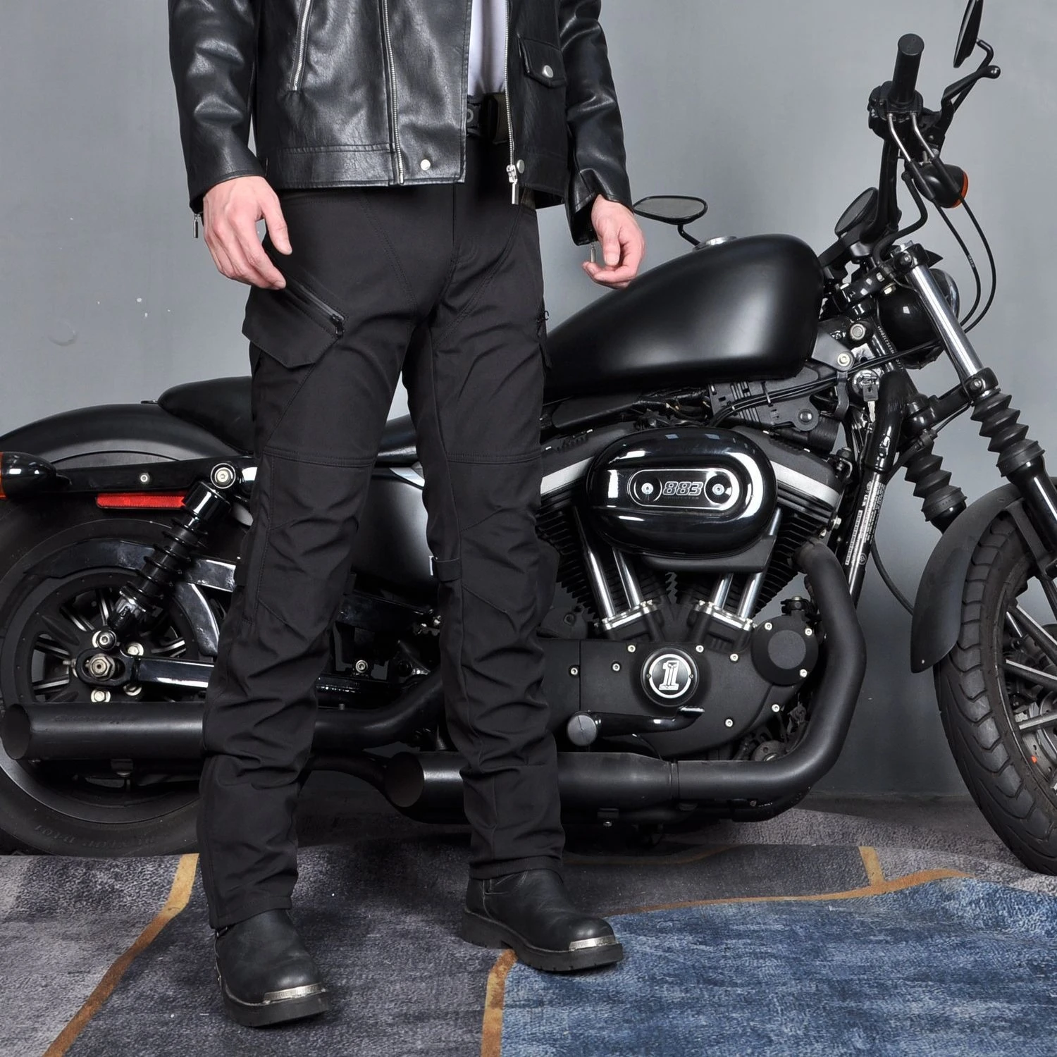 남성용 오토바이 라이딩 팬츠 방수 방풍 사계절 이중 레이어 통기성 하이웨이스트 모토 팬츠 안티드롭 팬츠