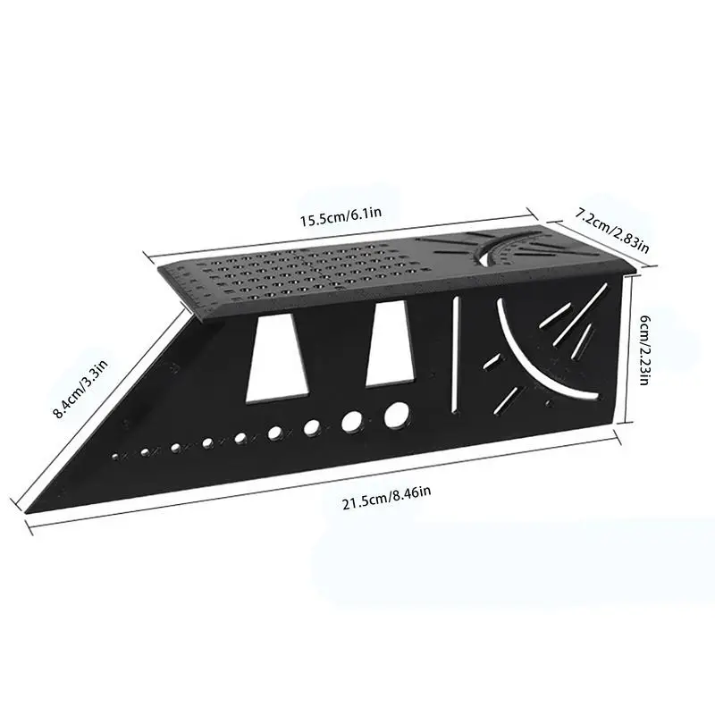 Carpenter Measuring Tool Carpenter Line Square Measuring Ruler 45 Degree 90 Degree Line Ruler 3D Angle Dovetail Shape For Home DIYwoodworking Tools,carpenter measuring tool,angle measuring tool,woodworking measuring tool