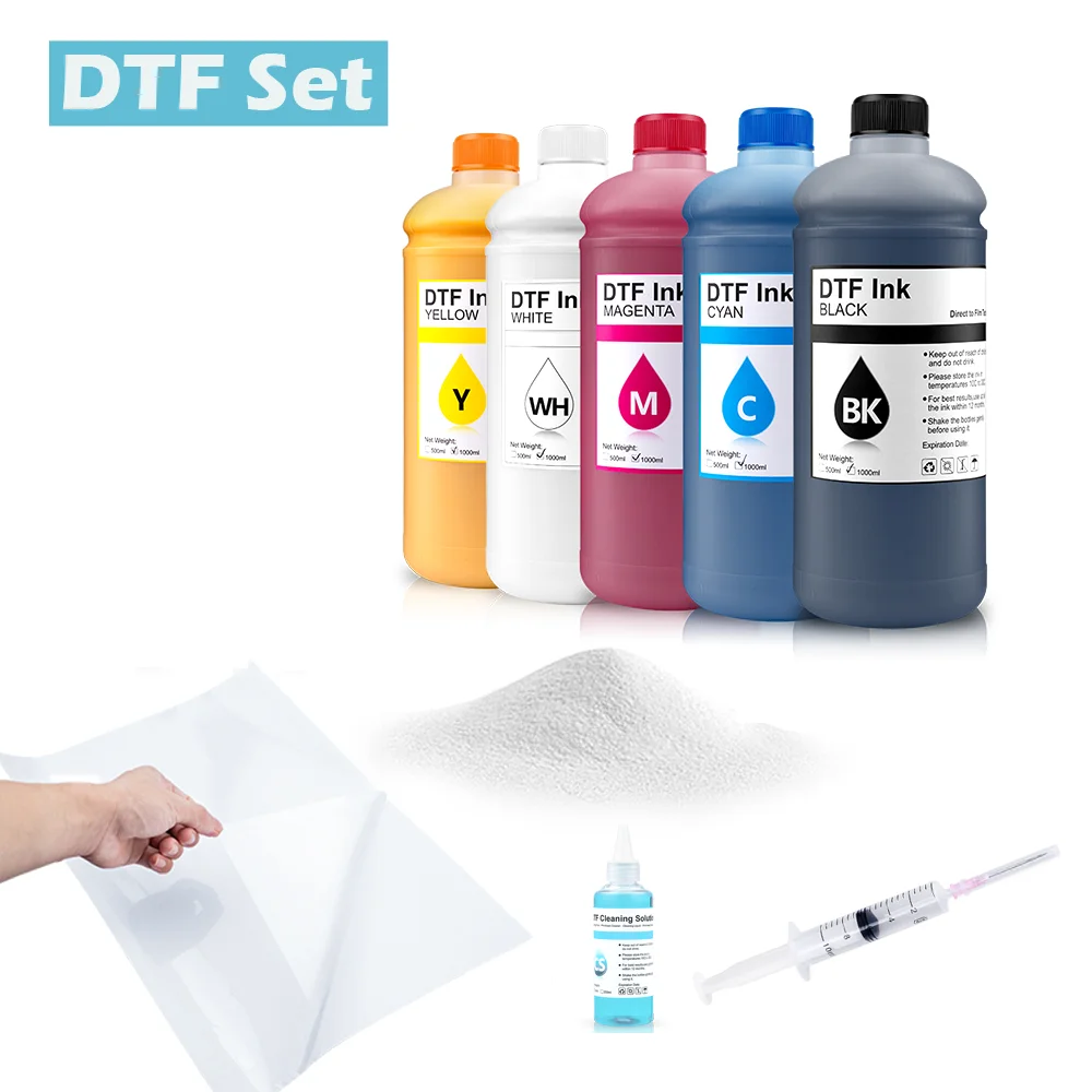 Filme de Transferência de Tinta Dtf Tinta Dtf para Epson Dx5 Dx6 Dx7 Xp600 I3200 F2100 F3070 L805 L800 L1800 Conjunto 500ml Alta Qualidade - Imagem 3