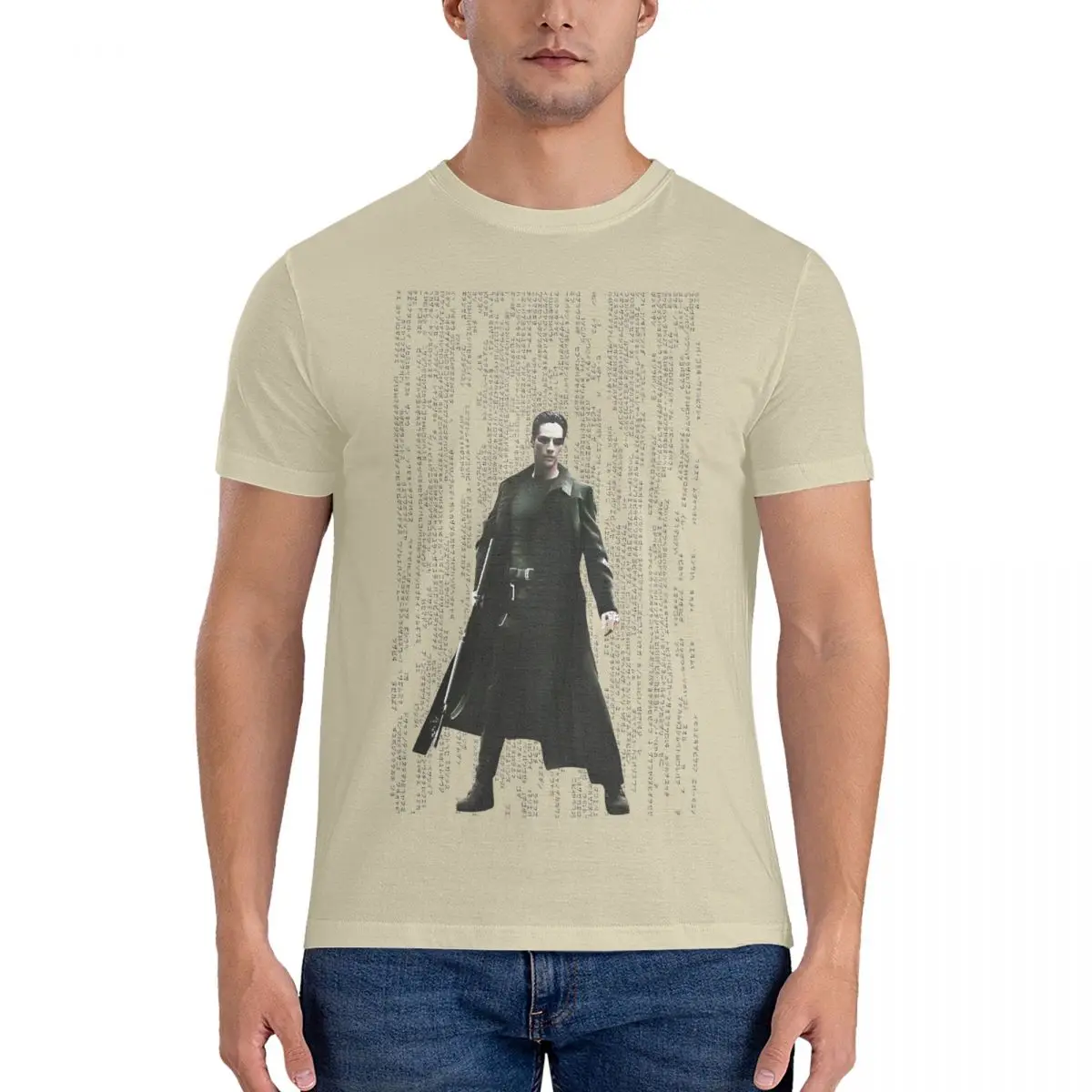È Lui. Magliette Uomo Cotone Fantastico T-Shirt O Collo The Matrix Neo Film Morpheus Tees Manica Corta Vestiti Stampati