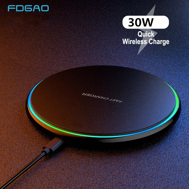 30W Fast Wireless Charger Mat Charging Pad For Apple iPhone 15 Pro Max 14  13 12