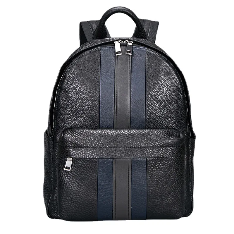 New Top Grain Leather Backpack for Men Business Commute Fashion Durable Work Bag