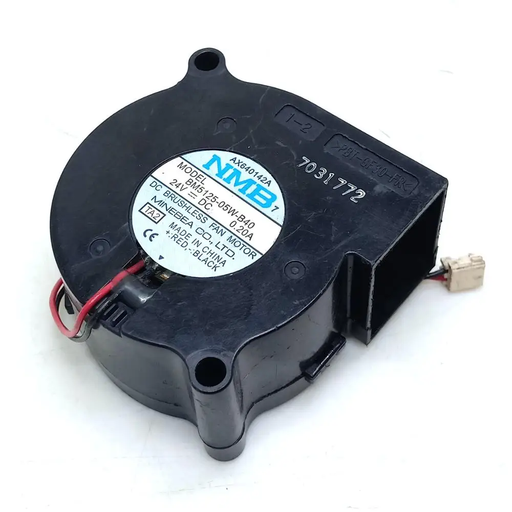 터보 냉각 팬, NMB BM5125-05W-B40, 50mm, 24V, 5025, DC 24V, 0.20A, 51x51x25mm