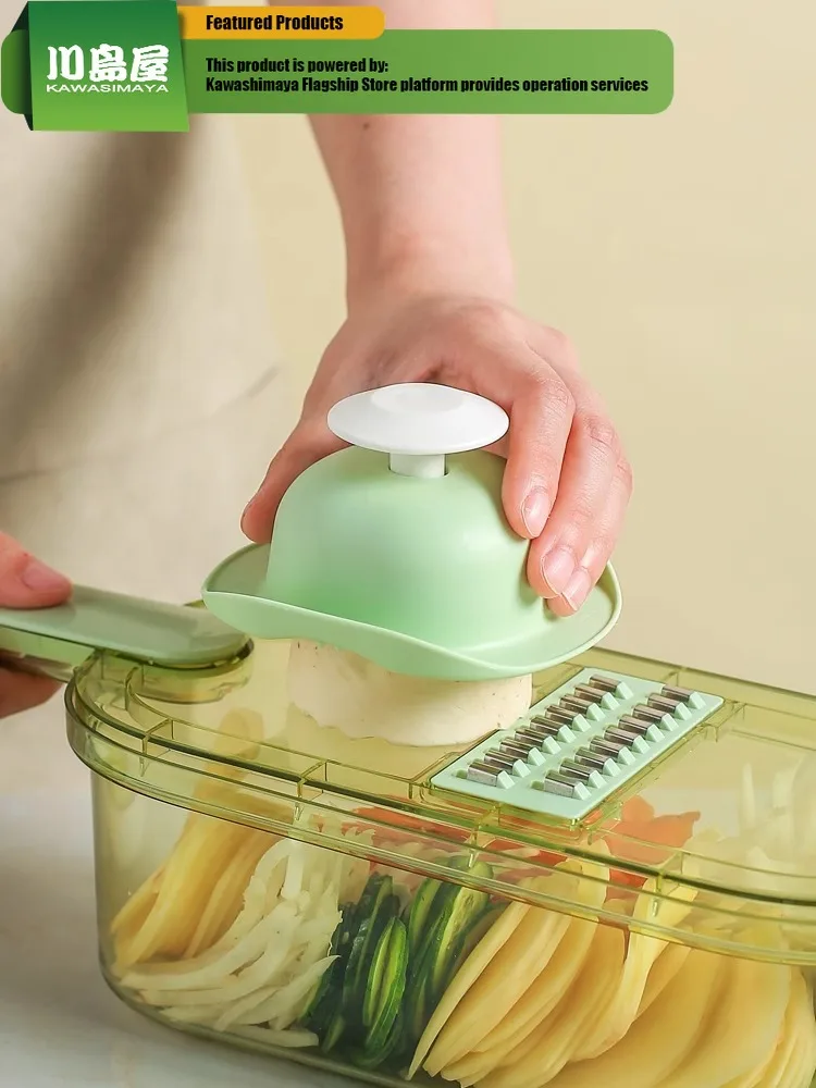 Green Plastic Multifunctional Vegetable Cutter, For Home