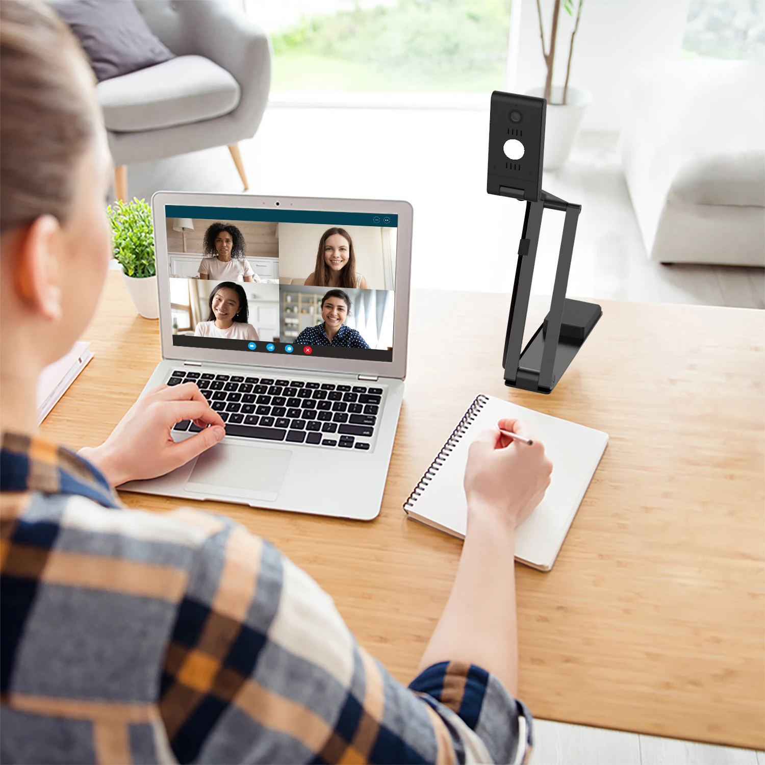 VIISAN VS5 Document Camera for Teachers – 2K USB Visualizer with Mic, LED, Autofocus, A3 Size, for Windows/macOS/ChromeOS