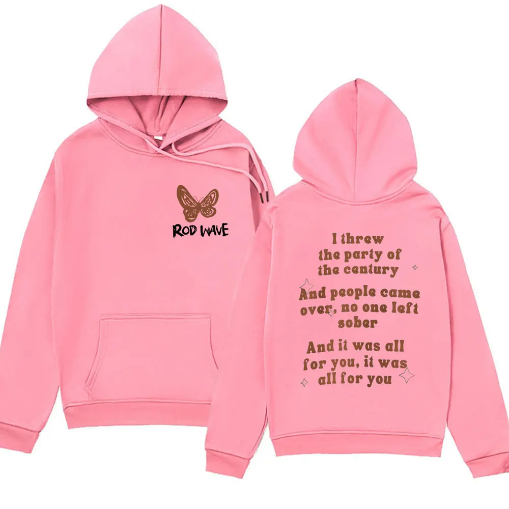 Rod Wave Nostalgia Butterfly Hoodies Men Women Clothes Harajuku Aesthetic Pullover Male Fashion Hip Hop Long Sleeve Sweatshirts