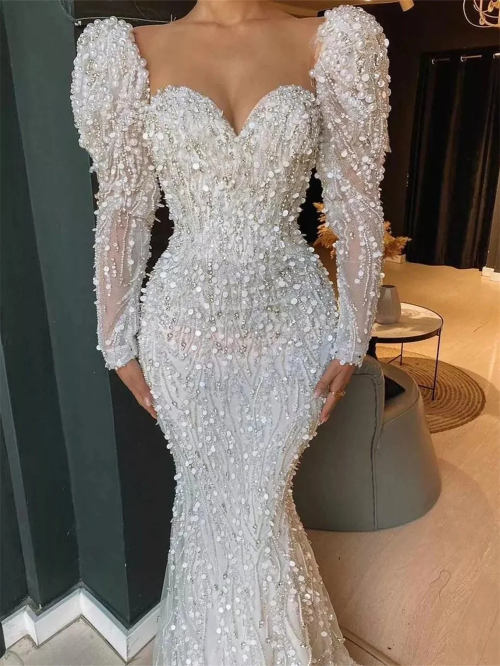 Charming Long Sleeve Wedding Dress 2024 Elegant Removable Hem Ball Gown Luxurious Long Sleeve Bridal Gown Vestidos De Novia