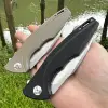 High Quality EDC Pocket Knife Large Size D2 Blade Non-slip G10 Handle Smooth Ball Bearing With Clip Outdoor Camping Hunting Fish 3
