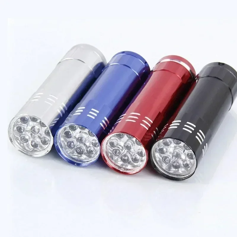 Nail Dryer Mini 9 LED Lights Flashlight UV Lamp Portable Nail Gel Mask Fast Drying Manicure Tool Support 3