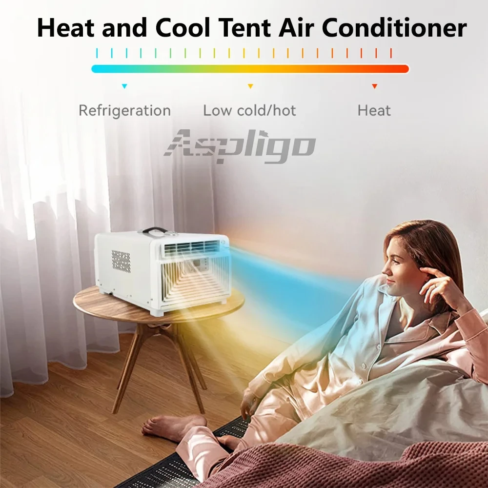 

Aspligo New Camping Tent Air Conditioner Protable Heat and Cool Air Conditioning for Bedroom Kitchen Motorhome Camper Van Truck