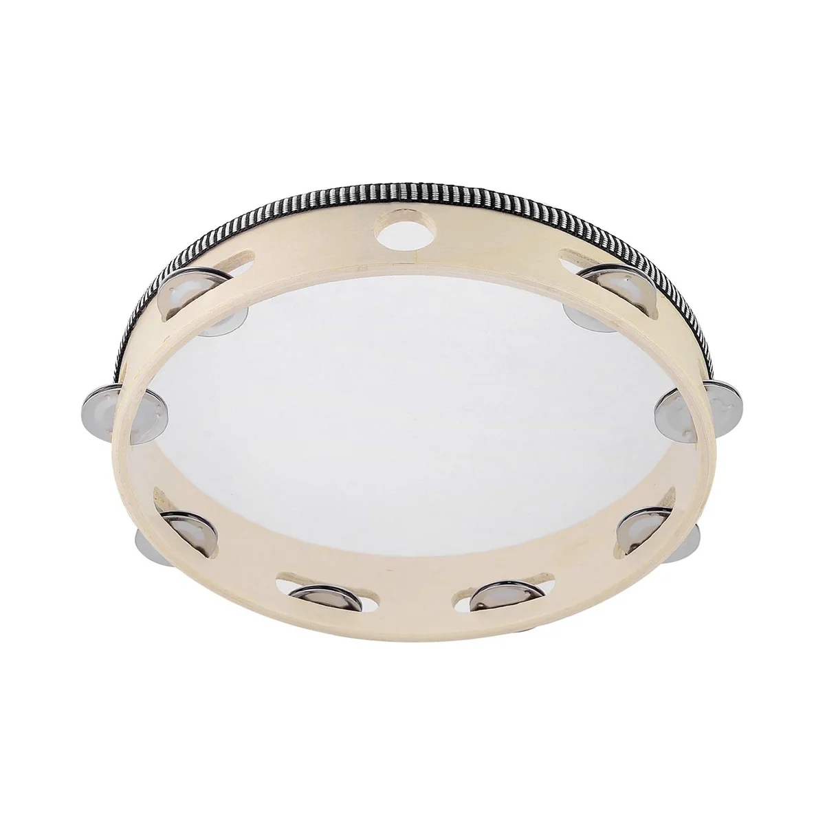 Tambourine for Adults 10 Inch Hand Held Drum Bell Birch Metal Jingles Percussion Gift Musical Educational Instrument musical percussion instruments