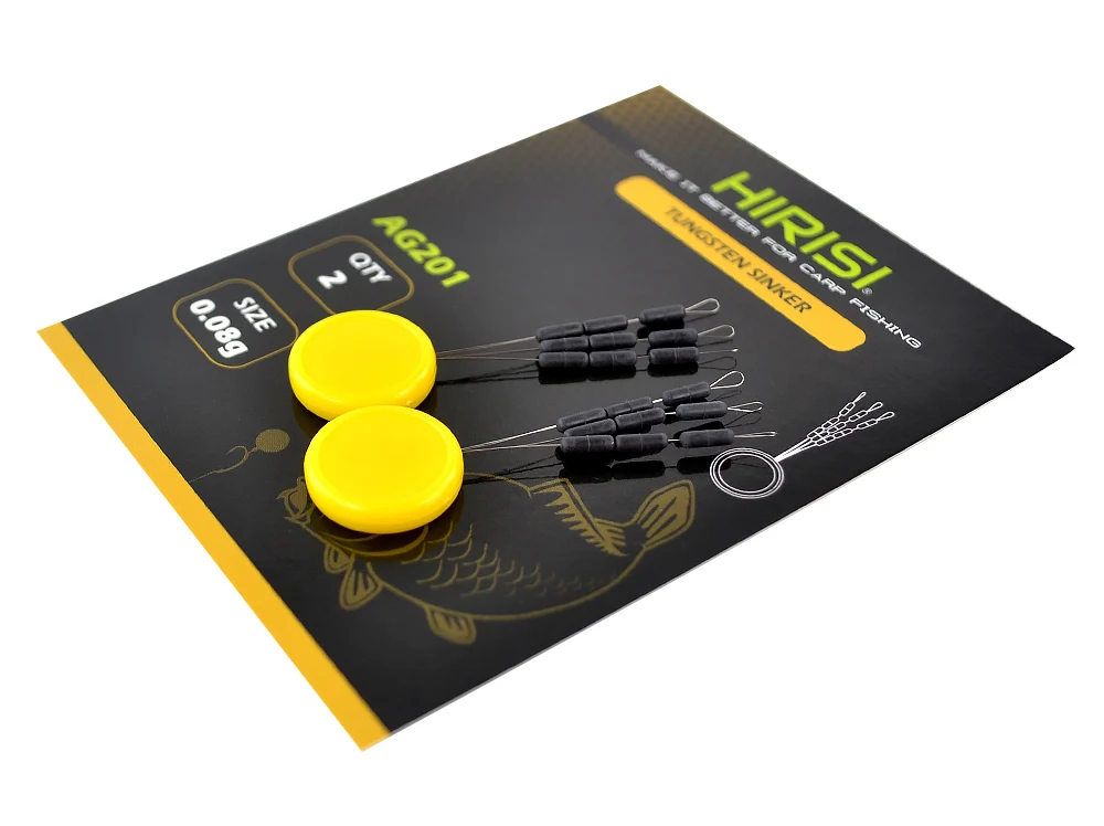 Hirisi 2Set Wolfram-Sinker Hooklink-Gewichte Größe 0,05 g 0,08 g für Karpfenangeln Terminal Tackle AG200 Angelzubehör – Detail 6